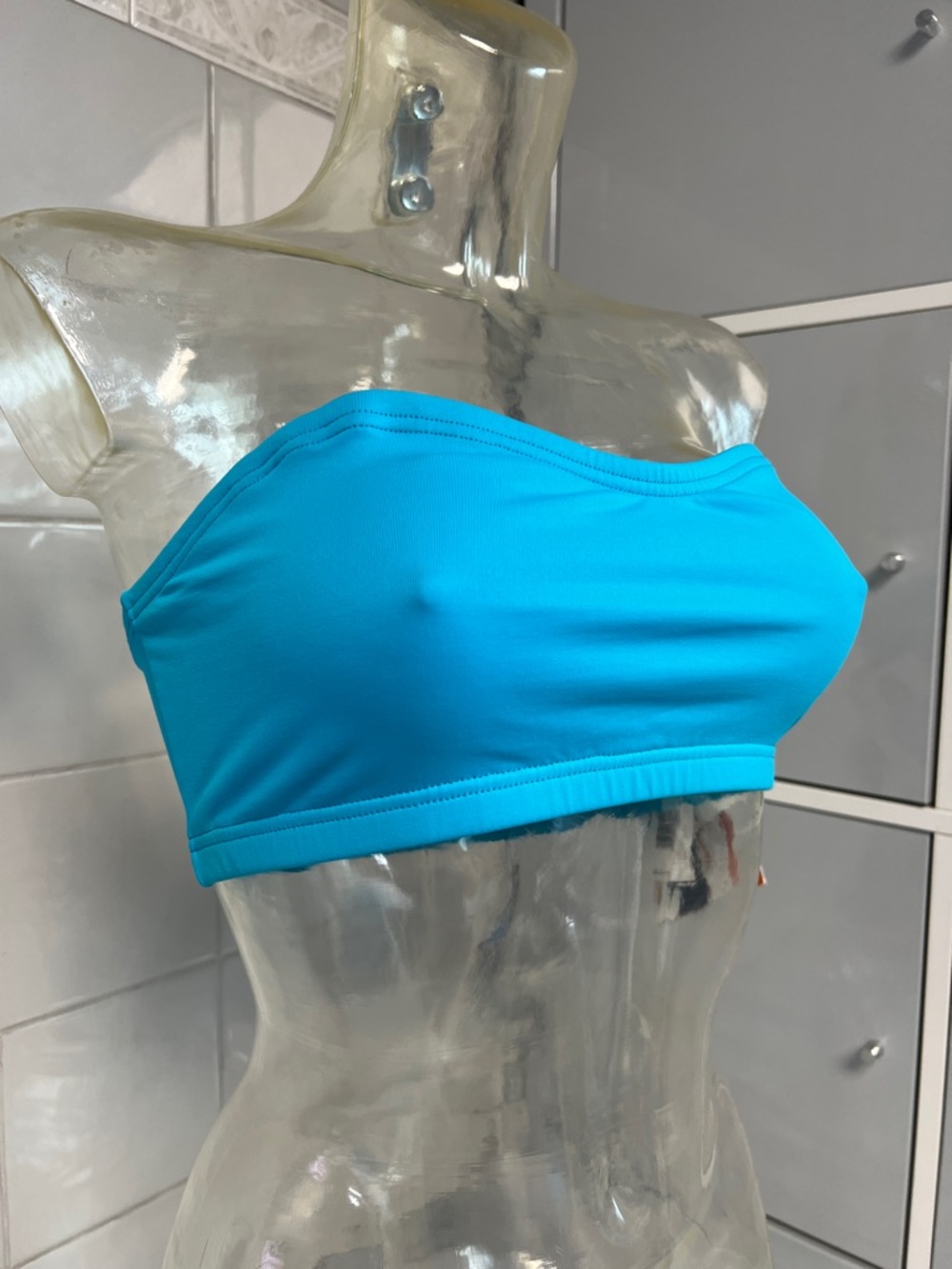 Aqua Matte Supersoft Spandex Camisole Bra L NWT